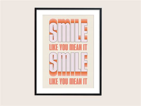 The Killers Smile Like You Mean It Lyrics Wall Art A3 | Etsy