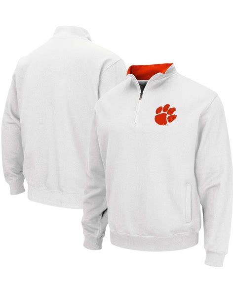 Colosseum Athletics White Clemson Tigers Tortugas Logo Quarter-zip ...