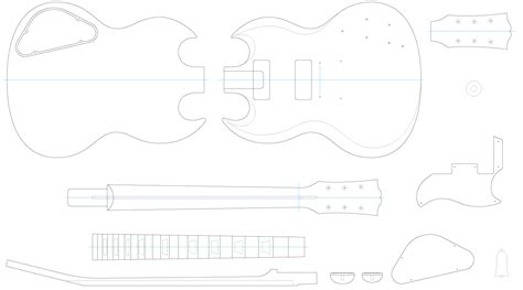 Guitar DXF - Gibson SG Standard | Electric Herald