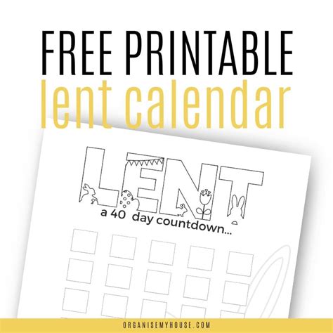 Lent Calendar 2024 Pdf Printable - Anny Malina