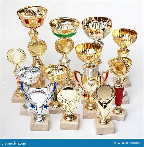 Many sports awards stock image. Image of performance - 157122625