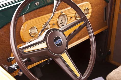 1929 Ford Woody Interior Photograph by Glenn Gordon