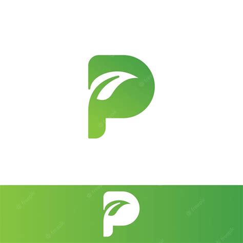 Premium Vector | Green letter p logo