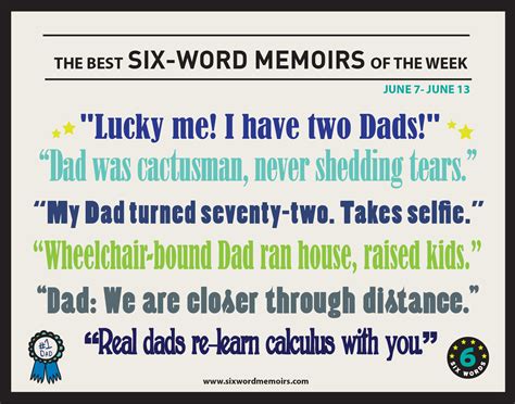 “Dad: We are closer through distance.” The Best Six-Word Memoirs Of The Week – Six-Word Memoirs