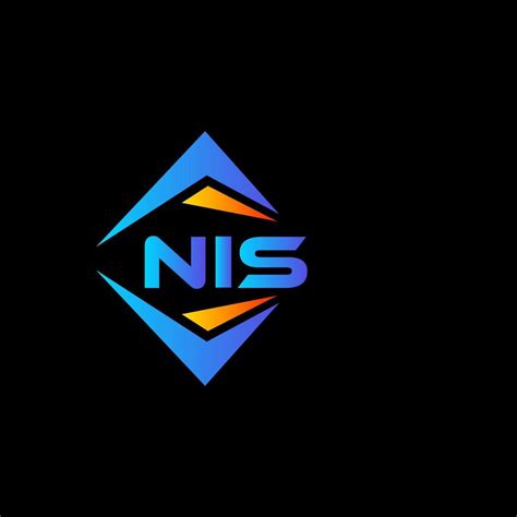 NIS abstract technology logo design on Black background. NIS creative ...