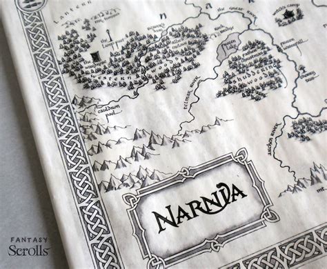 The Chronicles of Narnia Map the World of Narnia Map the - Etsy