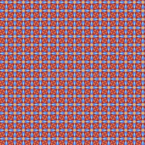 Bright Orange, Yellow and Blue Abstract Geometric Motifs on a Red Seamless Background Stock ...