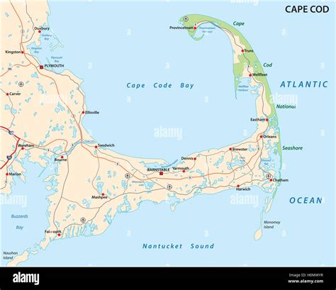 cape cod road map Stock Vector Image & Art - Alamy