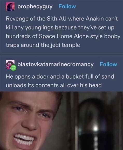 Revenge of The Sith AU Where Anakin Can't Kill Any Younglings : r/tumblr