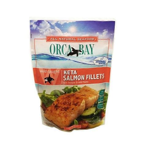 Orca Bay Seafoods Salmon Fillets, Keta, Wild Caught (10 oz) - Instacart