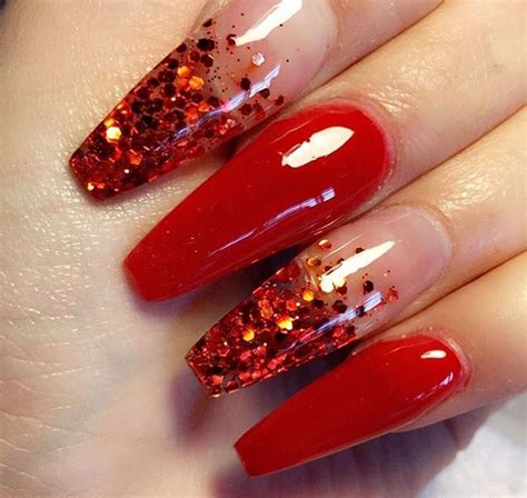 50 Festive Red Coffin Christmas Nails to Inspire You | Xuzinuo | Page 18