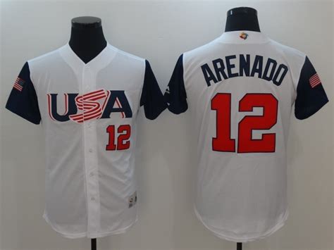 2017 USA Baseball Jerseys World Baseball Classic Jersey 12 Arenado ...