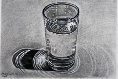 A Glass of Water Drawing by Huey-Chih Ho | Saatchi Art