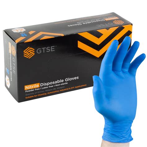 GTSE Box of 100, Blue Nitrile Gloves, Size Extra Large (XL), Latex & Powder Free – BigaMart