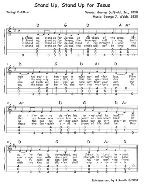 Stand Up, Stand Up for Jesus | Hymn sheet music, Hymns lyrics, Ukulele ...