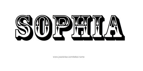 Sophia Name Tattoo Designs