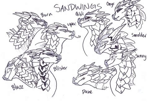 42 Wings Of Fire Coloring Pages Sandwing | Garabatos Deunmuro