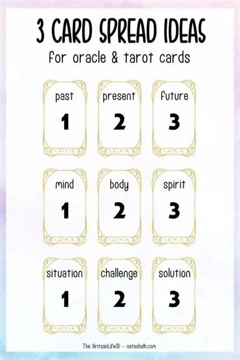 5 Tarot Card Spreads for Beginners - The Artisan Life