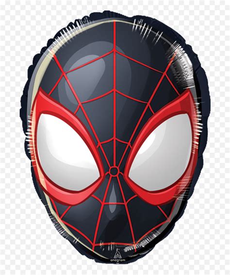 28 Pulgadas Spiderman - Super Héroeglobo De Heliofiesta Miles Morales Head Png Emoji,Emoji ...