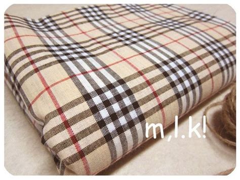 Items similar to Burberry Style cotton fabric grid 2 yards 76x56inch on Etsy