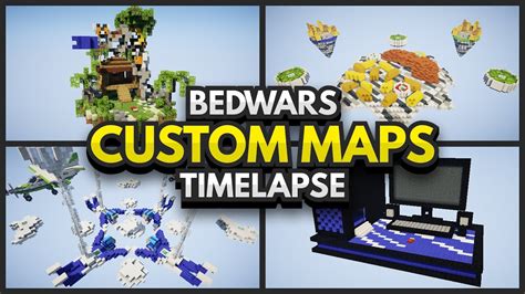 4 CUSTOM BEDWARS MAPS! - Minecraft Timelapse + Download - YouTube