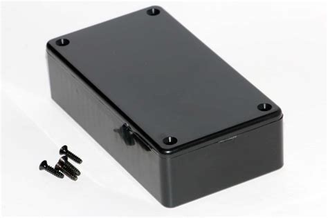 ABS Enclosure, General Purpose, Black - 112x61x28mm (4.4x2.4x1.1in) - Solarbotics Ltd.