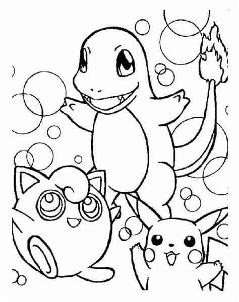 Pikachu And Friends Coloring Pages Pokemon Characters Coloring Pages ...