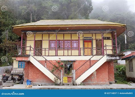 Traditional Indian House, Sikkim, India Editorial Photo | CartoonDealer ...