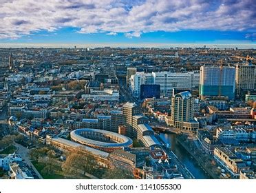 Aerial View Skyline Hague Holland Sunset Stock Photo 1141055300 ...