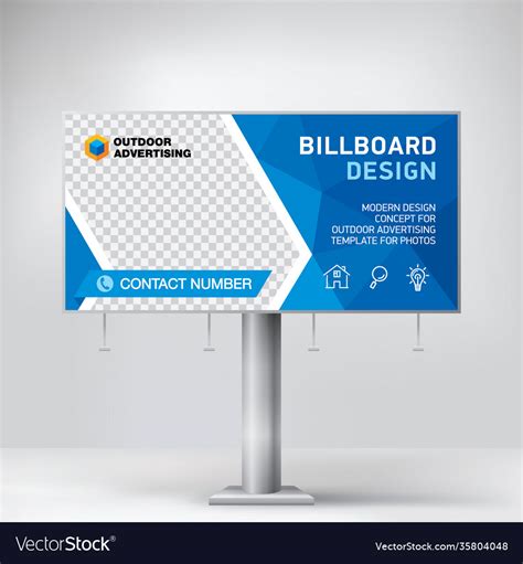 Billboard template for advertising goods Vector Image