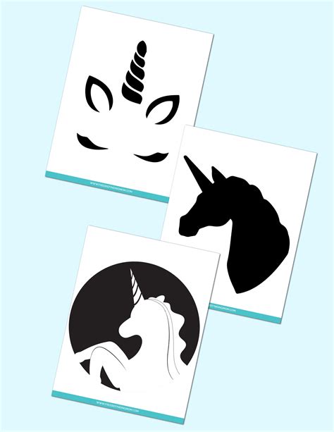 Free Downloadable Stencils: Unicorn Pumpkin for Carving