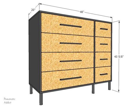Modern 8 Drawer Dresser - buildsomething.com 8 Drawer Dresser, Drawer Box, Drawer Slides, Simple ...