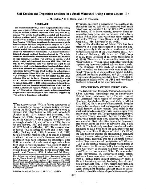 (PDF) Soil Erosion and Deposition Evidence in a Small Watershed Using ...