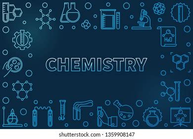 Chemistry Vector Horizontal Banner Frame Thin Stock Vector (Royalty Free) 1314896123 | Shutterstock