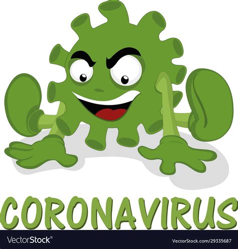 Coronavirus cartoon virus Royalty Free Vector Image