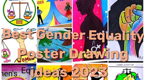 How to draw Gender Equality Drawing | Poster making ideas | Woman's day Poster drawing - YouTube