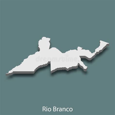 3d Isometric Map of Rio Branco is a City of Brazil Stock Vector - Illustration of tourism ...