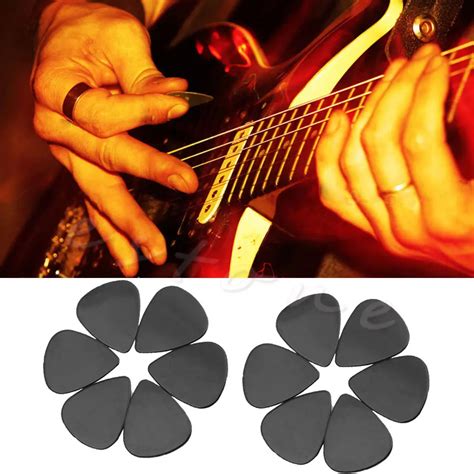 12Pcs Black Celluloid Guitar Select Pick Pick 0.71mm Instrument Music-in Guitar Parts ...