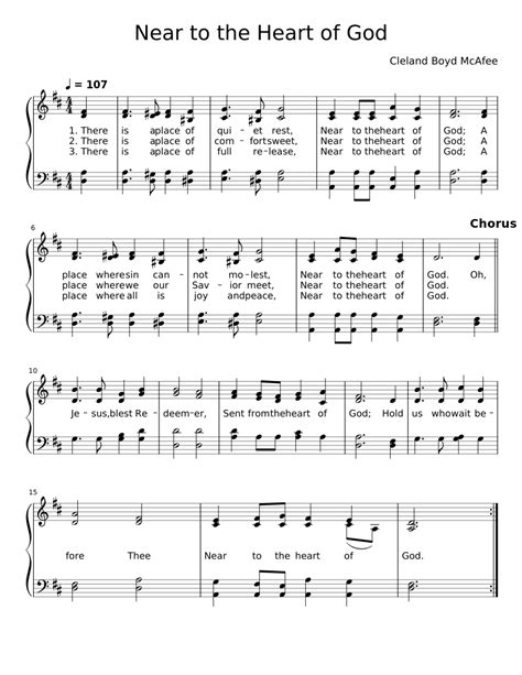 Near to the Heart of God Sheet music for Piano (Solo) Easy | Musescore.com