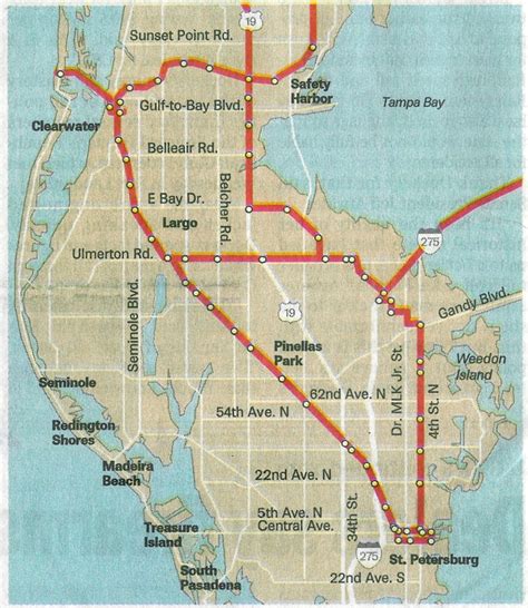 Pinellas County light rail proposed routes in 2009 | Flickr