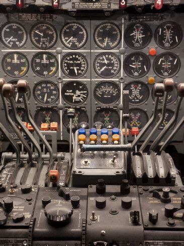 'Cockpit and Engine Controls of a Boeing 707' Photographic Print - Greg | AllPosters.com ...