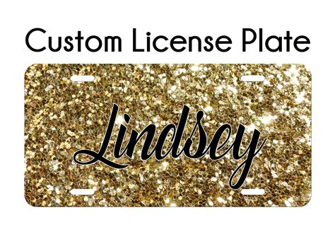 Monogrammed Custom License Plate Aluminum Front Car Tag | Etsy