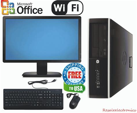 Fast HP Desktop PC Computer i5 3.2Ghz 8GB 2TB Windows 10 Pro WIFI Monitor Bundle | eBay