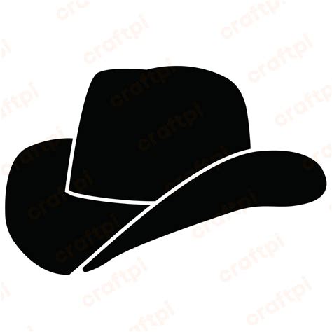 Cowboy Hat Silhouette SVG, PNG, JPG, PDF File | Craftpi