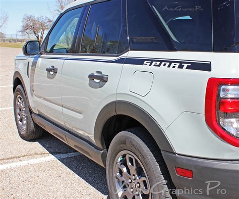 2021-2024 Ford Bronco Sport Stripes Side Decals RIDER Door Vinyl Graphic Accent Kits