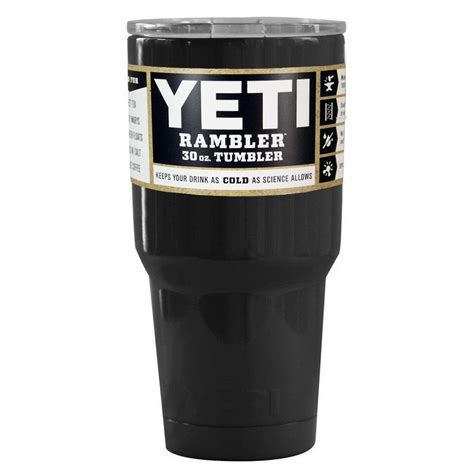 YETI BLACK GLOSS 30 OZ RAMBLER TUMBLER | Yeti rambler tumblers, Yeti 30 oz rambler, Rambler tumbler