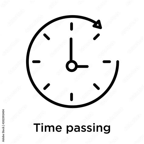 Time passing icon isolated on white background Stock Vector | Adobe Stock