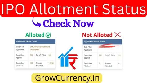 IPO Allotment Status Link Check from here - Grow Currency