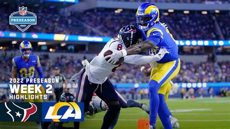 Houston Texans vs Los Angeles Rams 2022 Preseason Week 2 Highlights ...