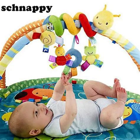 2017 Baby Toys Newborn Infant Crib Revolves Around Bed Stroller Playing Toy Car Lathe Hanging ...